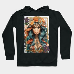 Flowered Beautiful Mermaid inside a Phone case. Hoodie